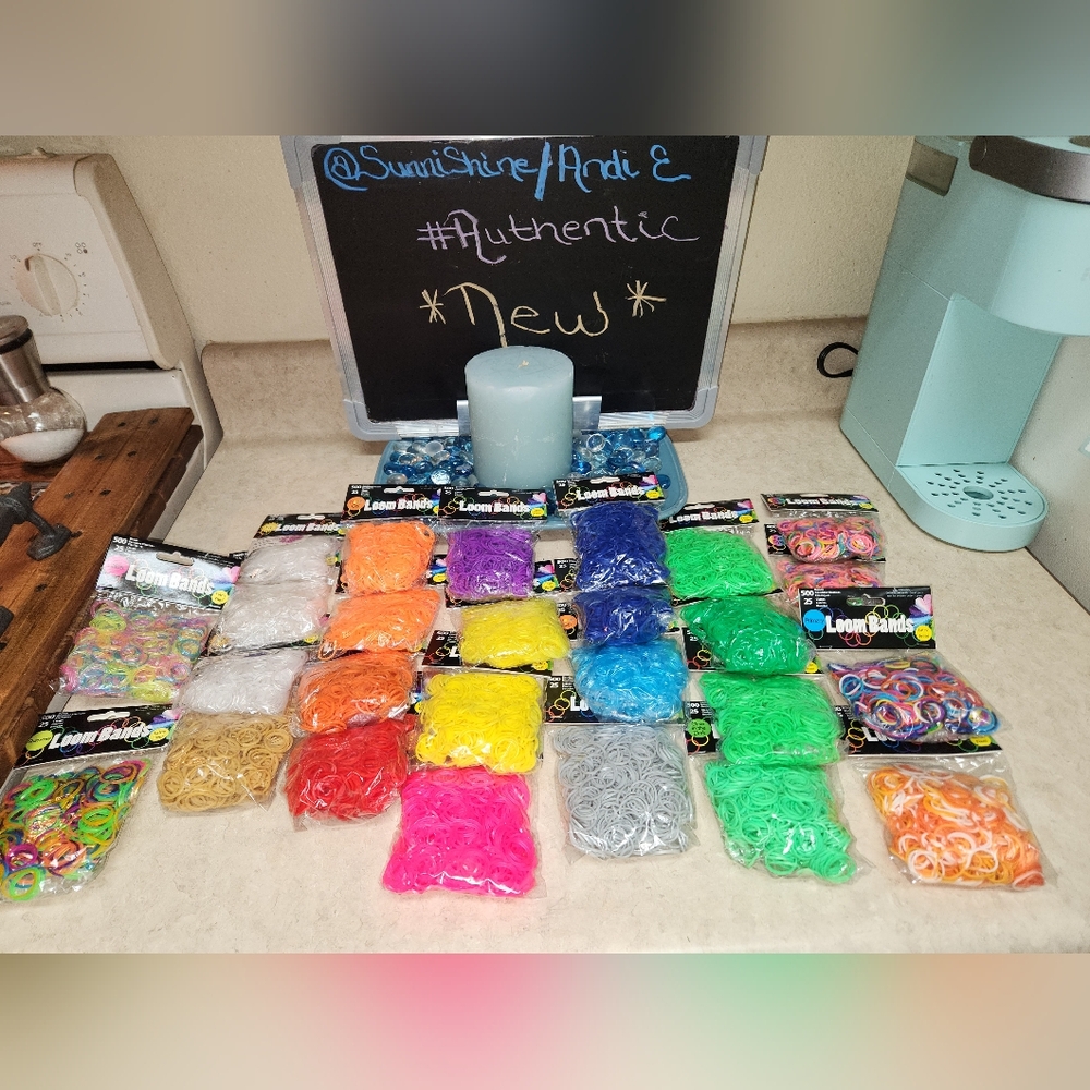 (44)-PC ART BUNDLE: 35-PC LOOM BAND + 9-PC ELMER'S SNOW SLIME,  BNIB